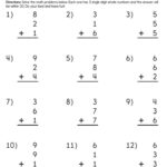 Adding Three One Digit Numbers Worksheets