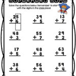 Adding Two Digit Numbers Worksheets 1st Grade