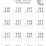 Addition Without Regrouping Worksheets With Answer Key
