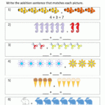Addition Worksheets For Kindergarten