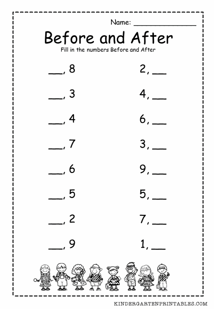 After Number Worksheet 1 To 10