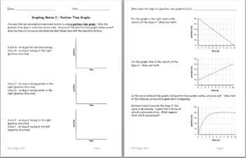 Analyzing Graphs Of Motion Without Numbers Worksheet Answers Robert 