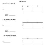 Area Model Multiplication With Decimals And Whole Numbers Worksheet