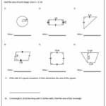 Area Of Mixed Shapes Worksheets
