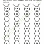 Backward Numbers Worksheet For Kindergarten