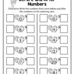 Before And After Numbers Worksheet