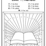 Bible Color By Number Coloring Worksheets Bible Story Activities