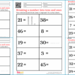 Breaking A Number Into Tens And Ones Printable Worksheets For Grade 1
