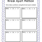 Breaking Apart To Multiply Worksheets Breaking Apart To Multiply