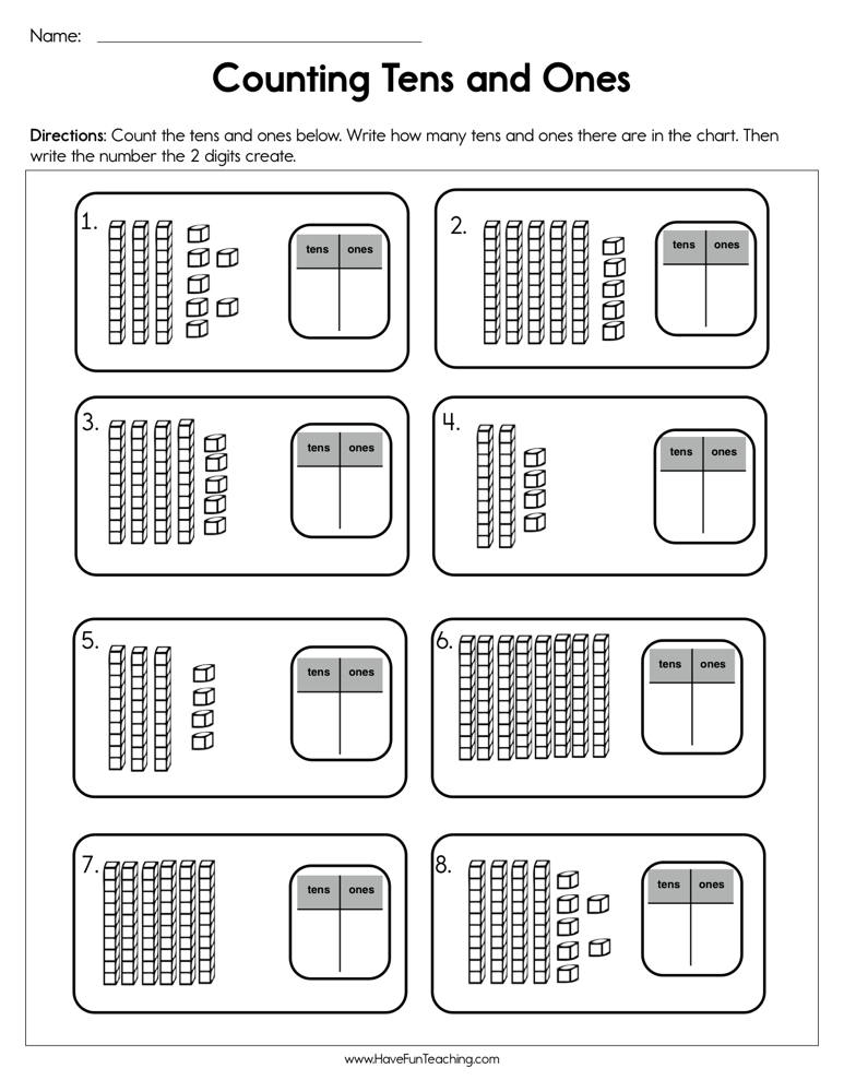 Breaking Into Tens Ones Worksheet Have Fun Teaching Artofit