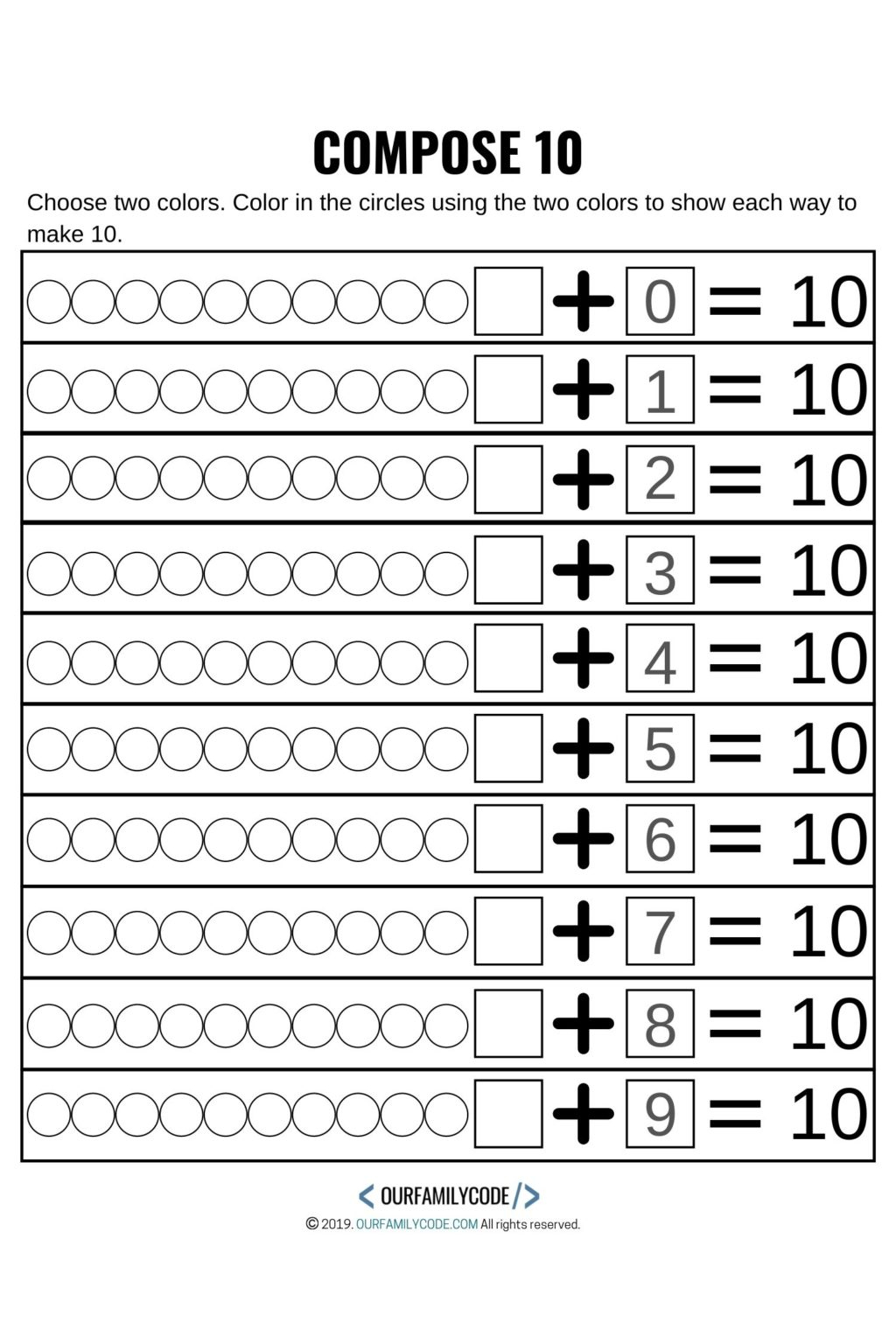 Candy Corn Math Compose Decompose The Number 10 Our Family Code 