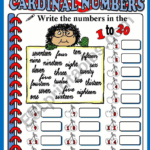 Cardinal Numbers Worksheet 1 To 10 Free Downloadable Cardinal Numbers