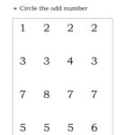 Circle The Odd Number Worksheet