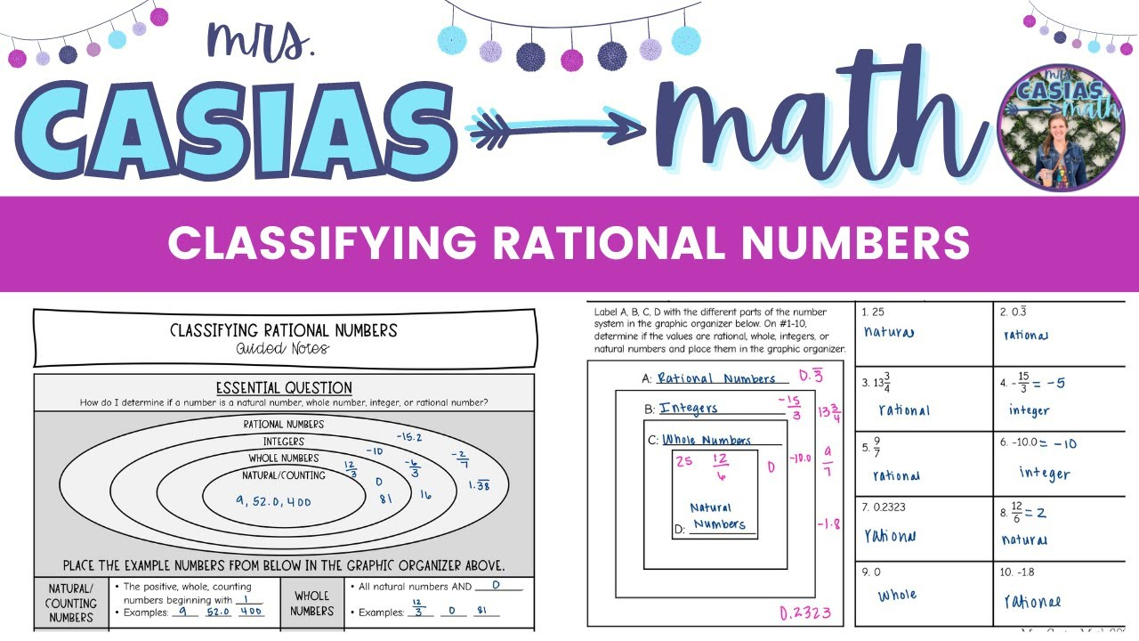 Classifying Rational Numbers 7th Grade Math Lesson Worksheets Library