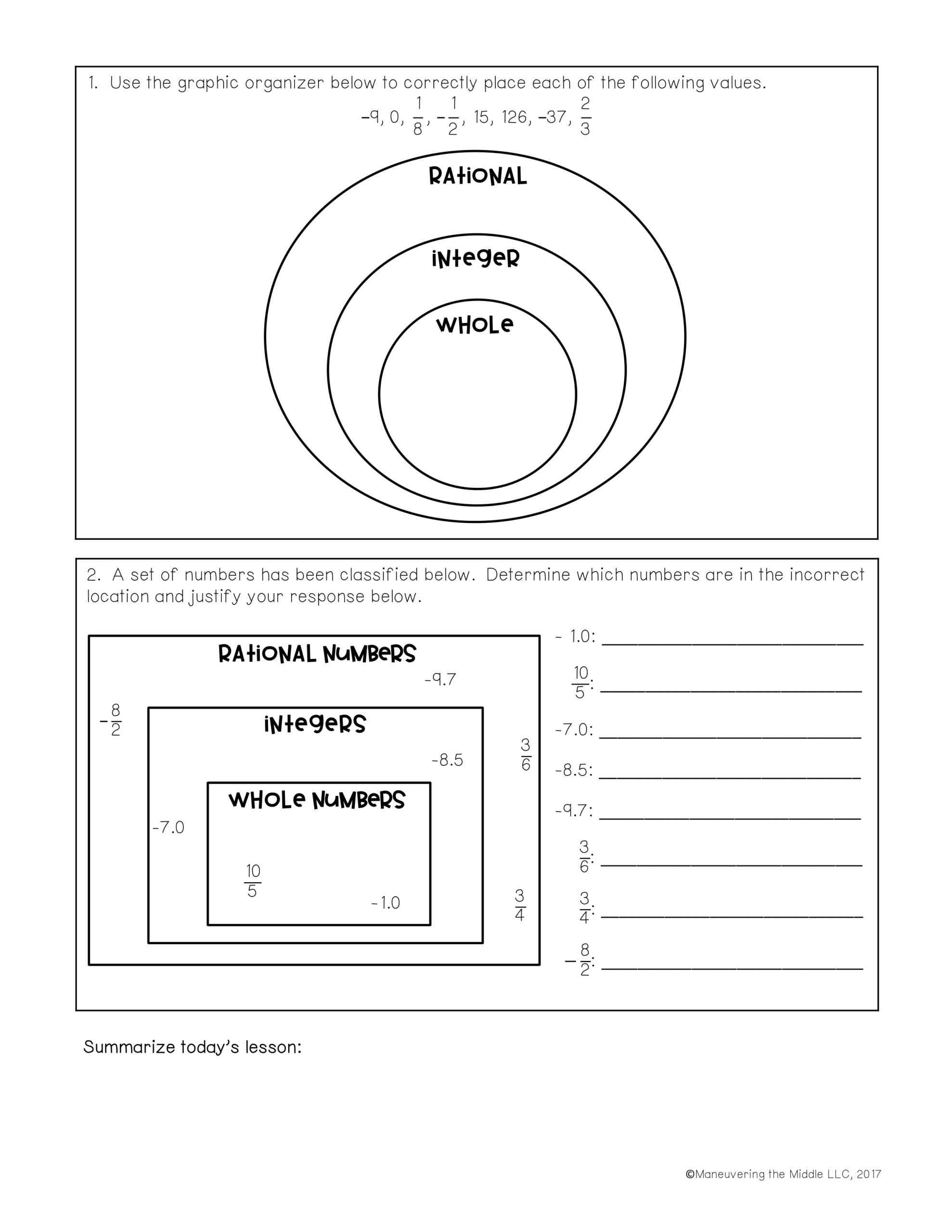 Classifying Rational Numbers Worksheet Pro Worksheet Classifying Rational Numbers Worksheet Pro Worksheet