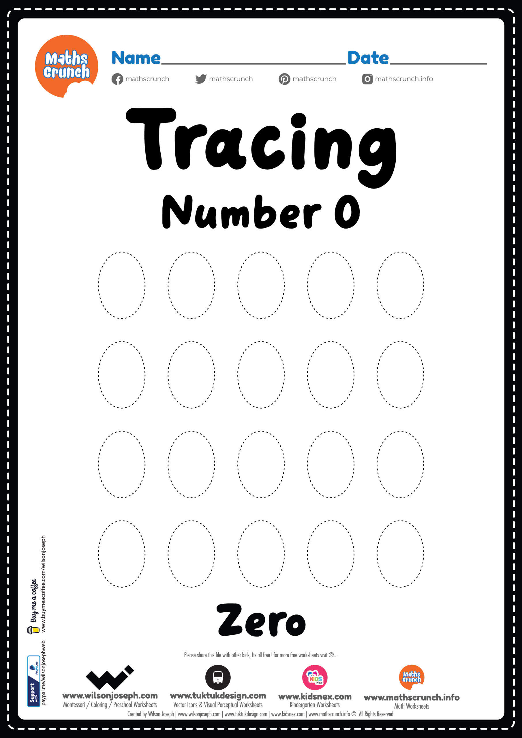 Clipart Numbers 0 9 Worksheet