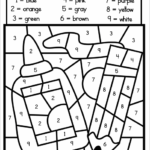 Color By Number Addition Printable Math Coloring Pages Best Coloring