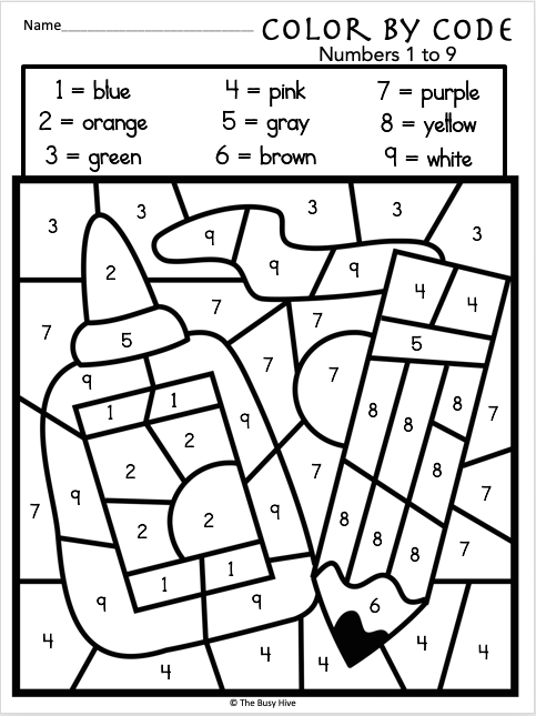 Color By Number Addition Printable Math Coloring Pages Best Coloring 