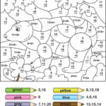Color By Number Addition Worksheets