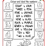 COLOUR THE NUMBERS English ESL Worksheets Pdf Doc