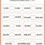 Compare Large Numbers Using Symbols Worksheet Printable Maths Sheet