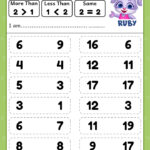 Compare Number Worksheet For Kids Free Printable To Practice Maths