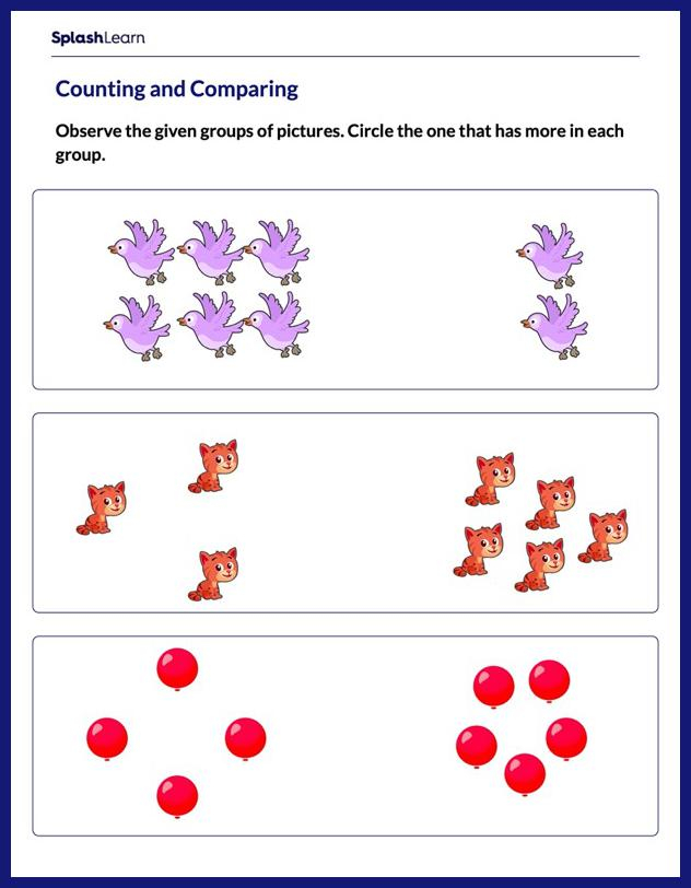 Compare Numbers Worksheets Free Printable SplashLearn