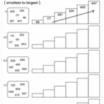 Comparing 3 digit Numbers Ascending Order Worksheet For Second Third