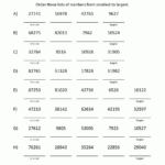 Comparing And Ordering Whole Numbers Worksheets
