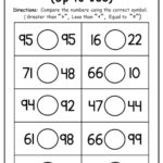 Comparing Large Numbers Worksheets