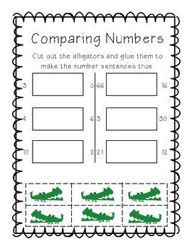 Comparing Numbers Cut And Paste By Love At FIRST Sight Melanie Hinrichsen