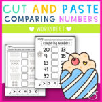 Comparing Numbers Cut And Paste Worksheets By The Blue Sky TPT
