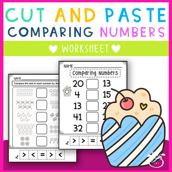 Comparing Numbers Cut And Paste Worksheets By The Blue Sky TPT