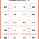 Comparing Numbers Within 1000 Using Symbols Printable Math Worksheet