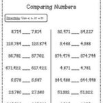 Comparing Numbers Worksheets Grade 4