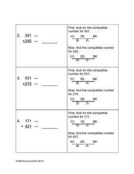 Compatible Numbers Worksheet By MrsHammond3rd TPT