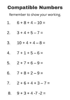 Compatible Numbers Worksheets By Miss V NZ Teachers Pay Teachers