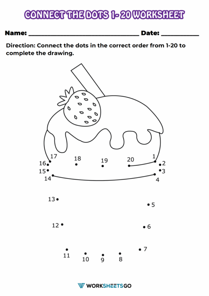 Connect The Dots 1 20 Worksheets WorksheetsGO