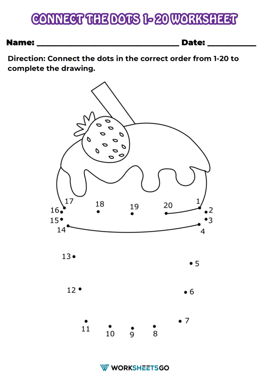 Connect The Dots 1 20 Worksheets WorksheetsGO