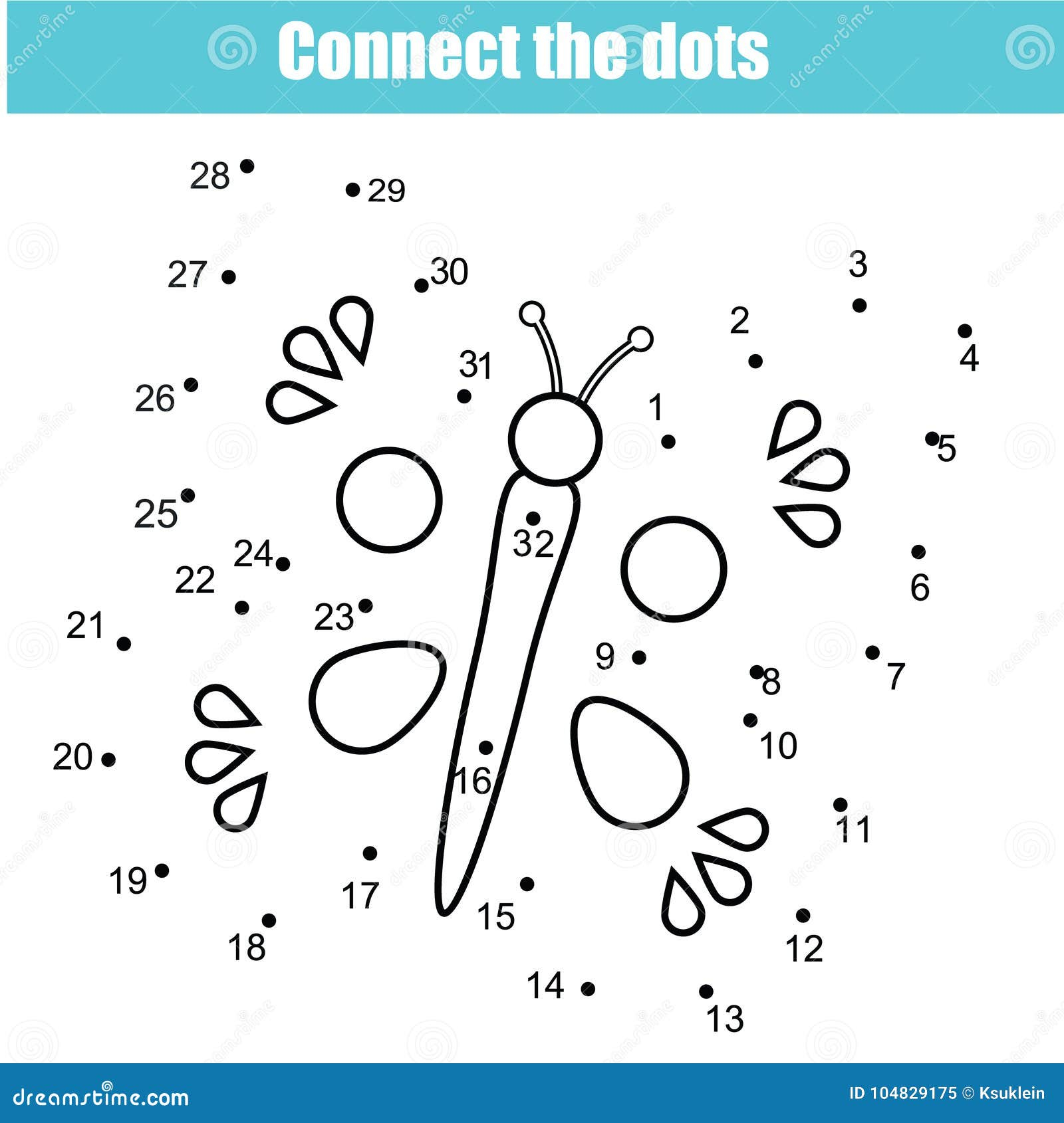 Connect The Dots By Numbers Children Educational Game Printable 