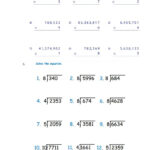 Content HW Multiplication Division Of Large Numbers Worksheet