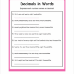 Convert Words To Numbers Worksheet