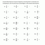 Converting Fractions To Percentages FractionsWorksheets
