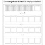 Converting Improper Fractions To Mixed Numbers And Vice Versa Worksheets