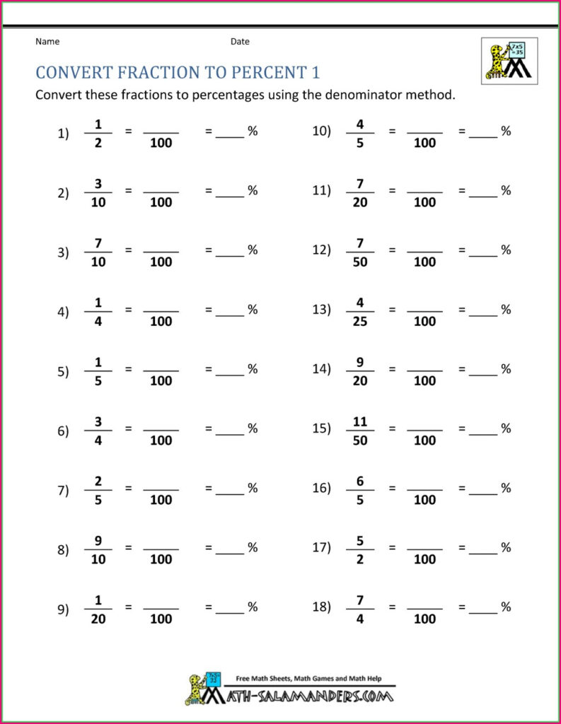 Converting Mixed Numbers To Decimals Worksheet Converting Mi