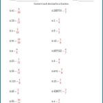 Converting Rational Numbers To Decimals Worksheet