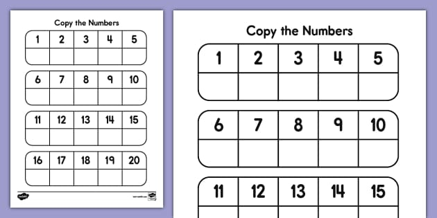 Copy Numbers Math Resource Twinkl USA Teacher Made 
