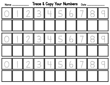Copy Your Numbers Data Collection By SUPER OT Worksheets TPT