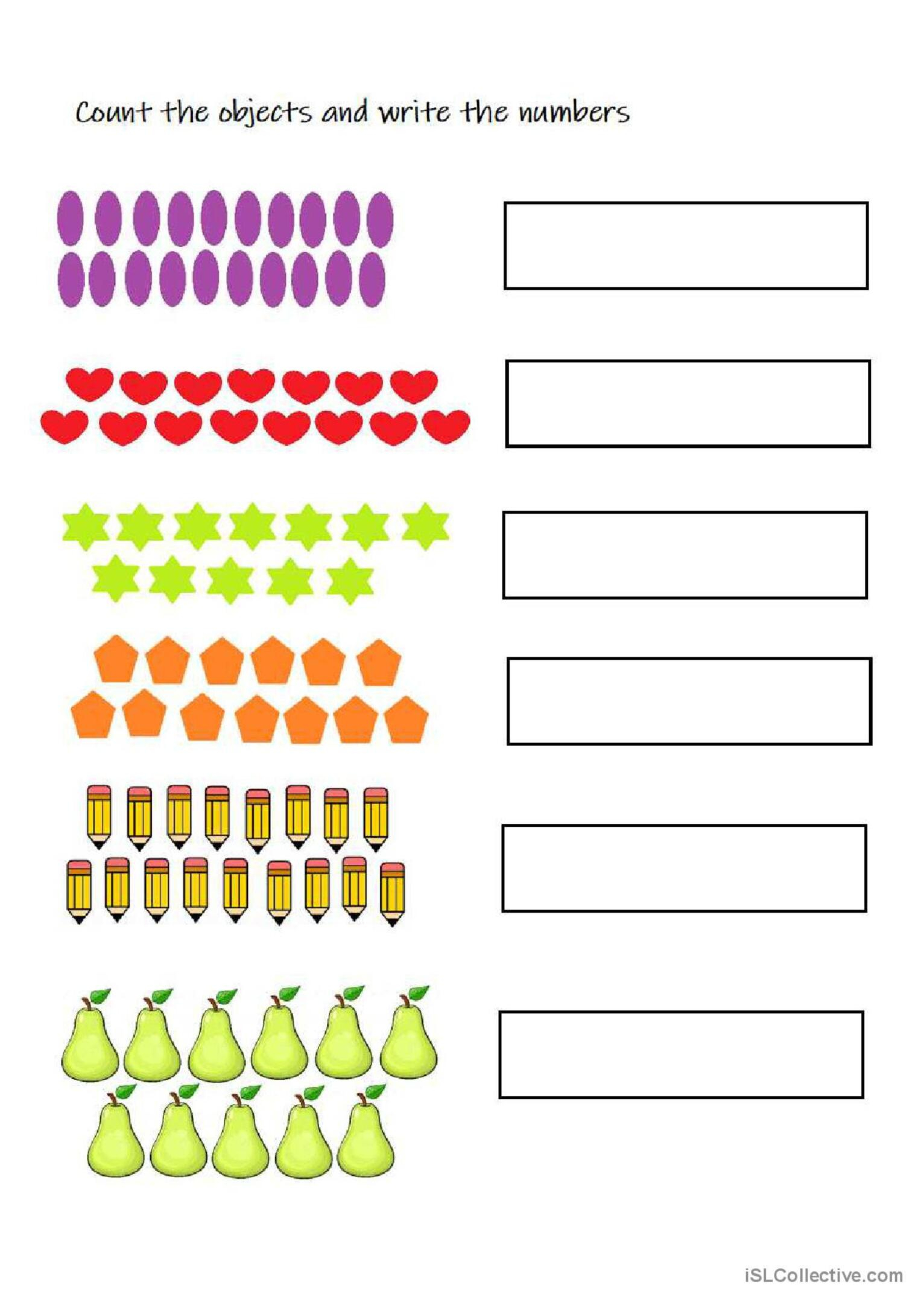 Counting Numbers 11 To 20 Worksheets