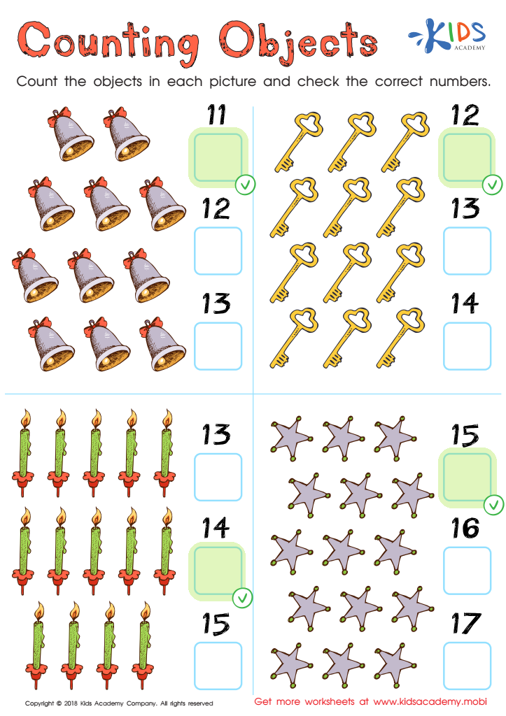Counting Numbers Worksheet For Kindergarten Free Printout For Children 